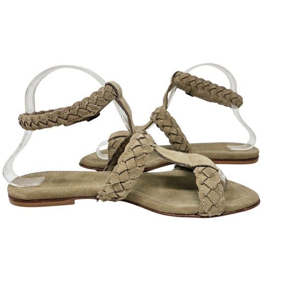 TRUE RELIGION Braided Leather Sandals Handmade Ankle Strap Boho Festival - Picture 4 of 9